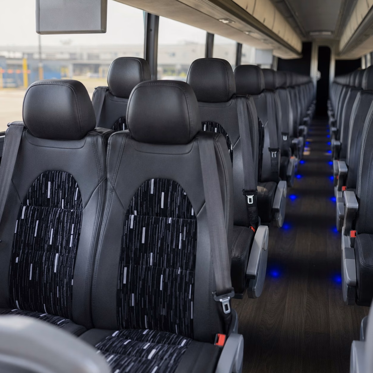 56 passenger charter bus interior